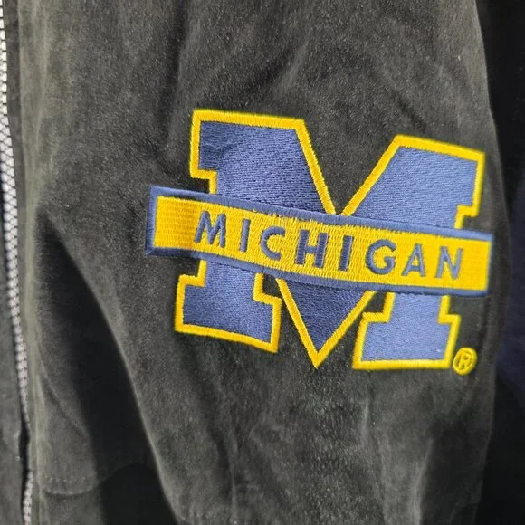 Vintage Michigan Wolverines Varsity Jacket Mens XXLarge SuedeCable Sports